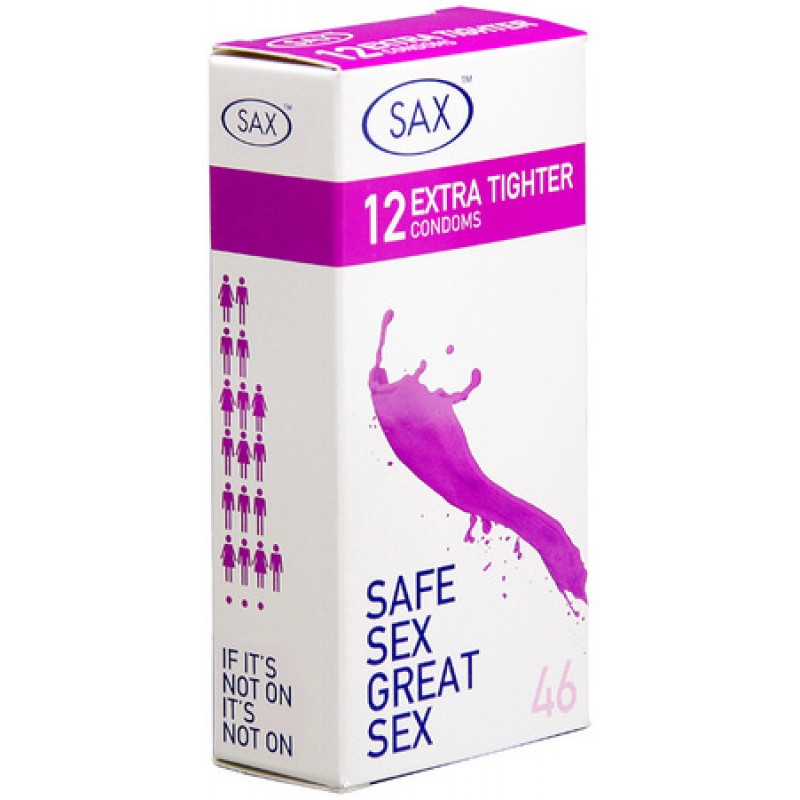 Sax Extra Tighter Small Condoms with Lubricant